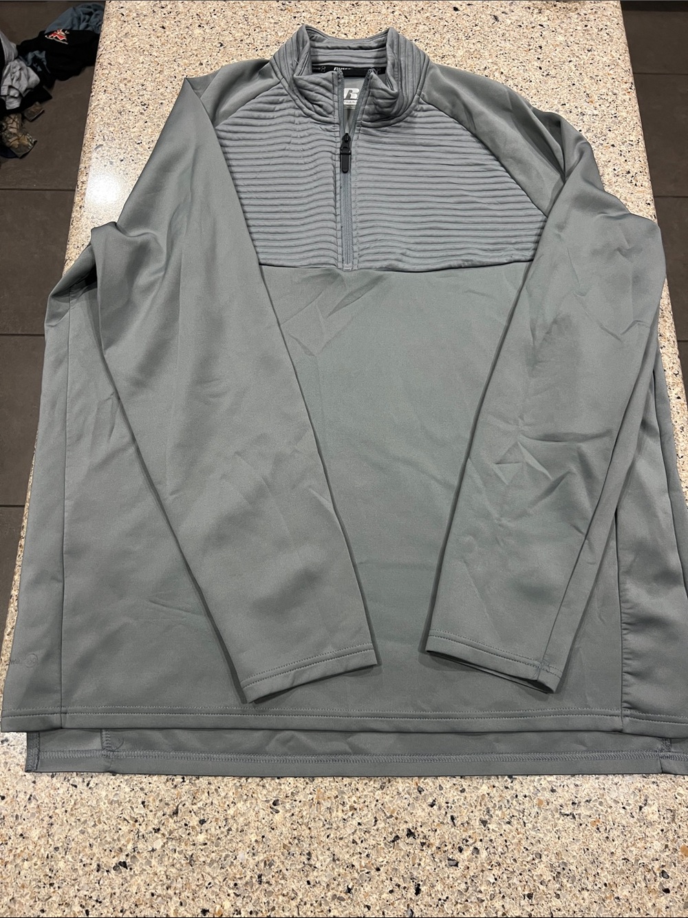 Men's Half-Zip Performance Pullover Jacket - Gray Russell training fit XL z24
